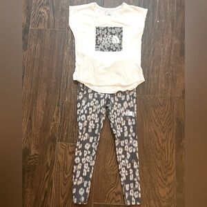 Girls Northface Leopard Set
